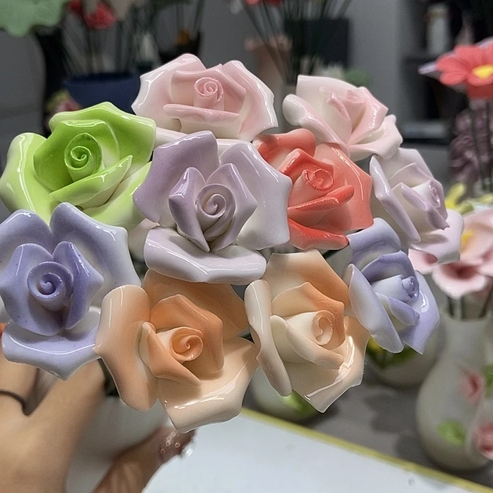 陶瓷纯手工捏花设计