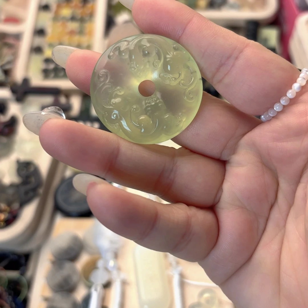 蛇纹石玉合金颈饰