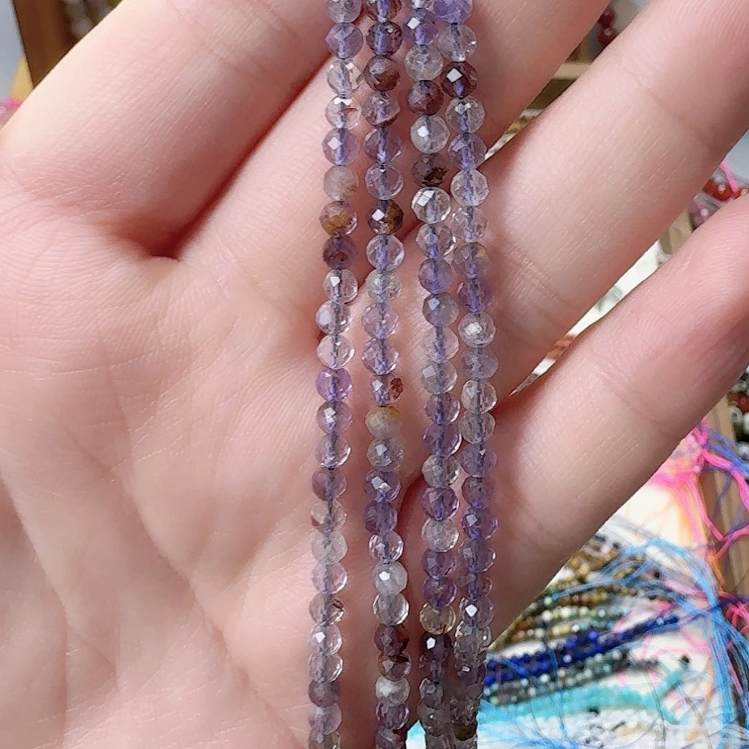 未镶嵌玛瑙/玉髓珠宝半成品卡3紫幽灵一条