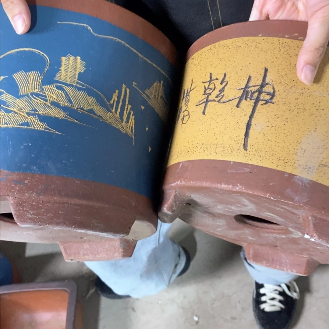紫砂花盆瑕疵口径了