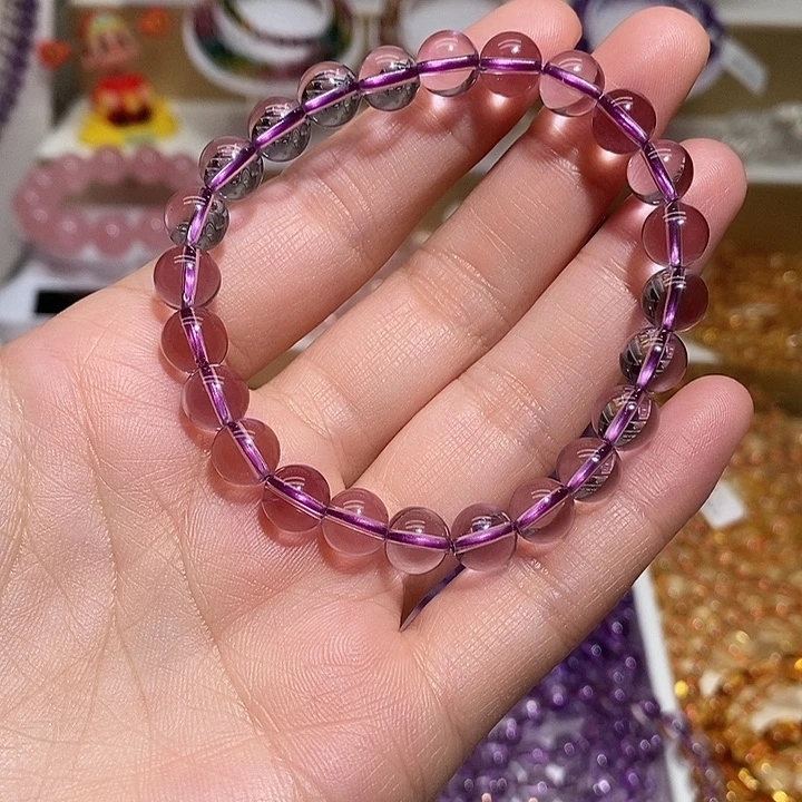 水晶手链未镶嵌天然紫水晶手链