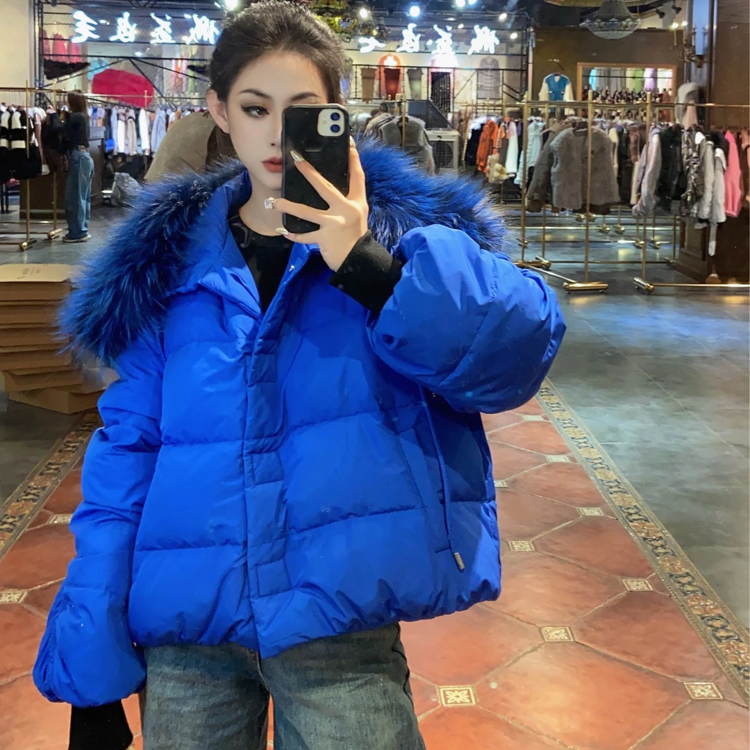 【CY】 83595-E  2024新款设计师狐狸毛鹅绒服外套