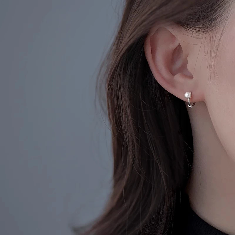 足银耳饰 999纯银耳扣女夏季2025新款爆款珍珠耳环设计感耳钉耳饰