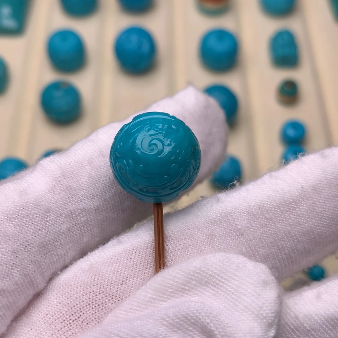 绿松石未镶嵌绿松石龙凤14.9