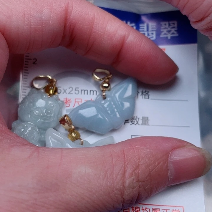 翡翠未镶嵌吊坠(赠链)