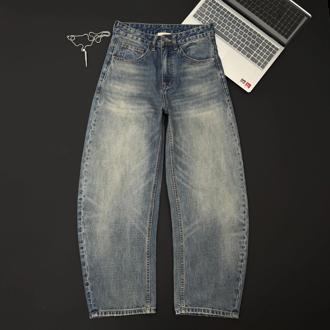 复古弯刀裤男款秋季怀旧洗水高级感拉满时尚百搭2025年男款牛仔裤