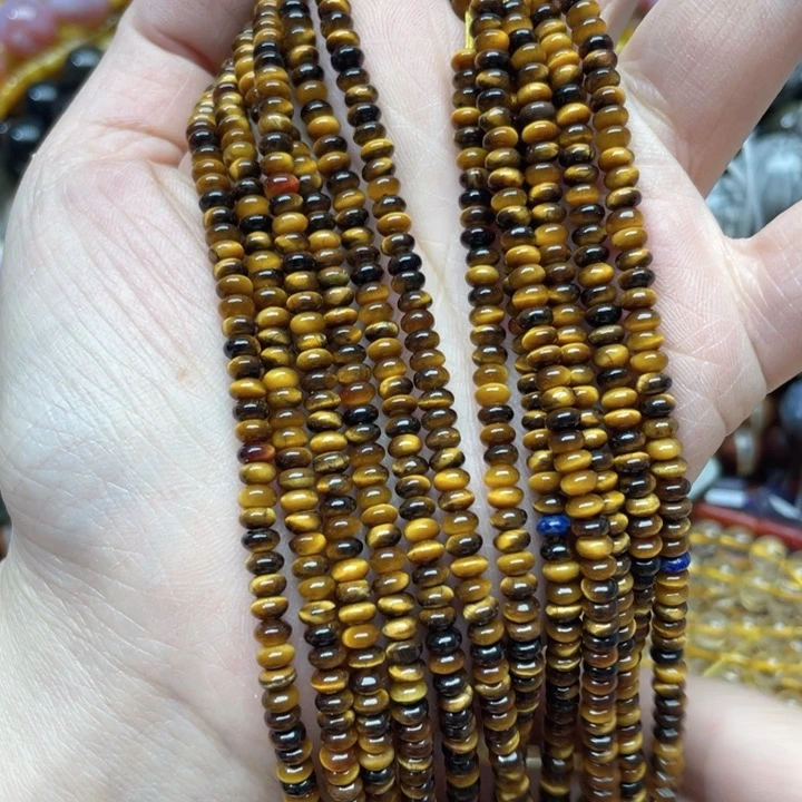 玛瑙/玉髓合金珠宝半成品一条4m虎眼算盘