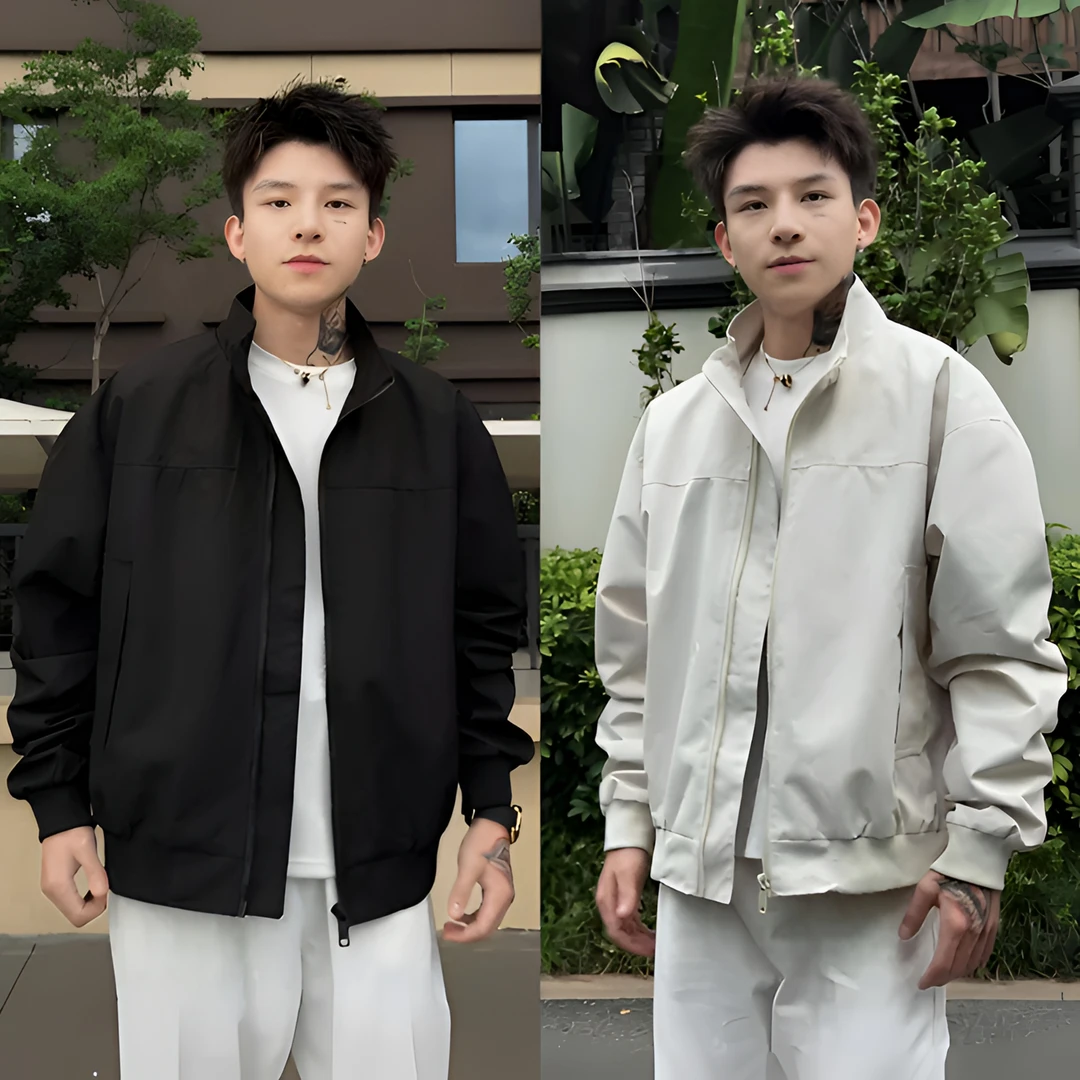 秋季新款美式复古肌能风户外休闲夹克时尚潮流高级感简约轻奢外套