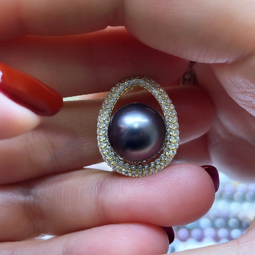 海水珍珠颈饰银S925镶嵌