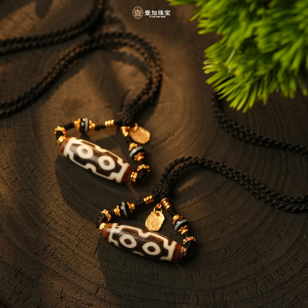 壹加师姐|手工设计横版双手鼓玛瑙项链多样性发一2270j