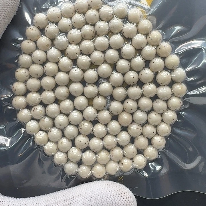 星月菩提吊坠8一物一图冰白通体龙蛋7圆108