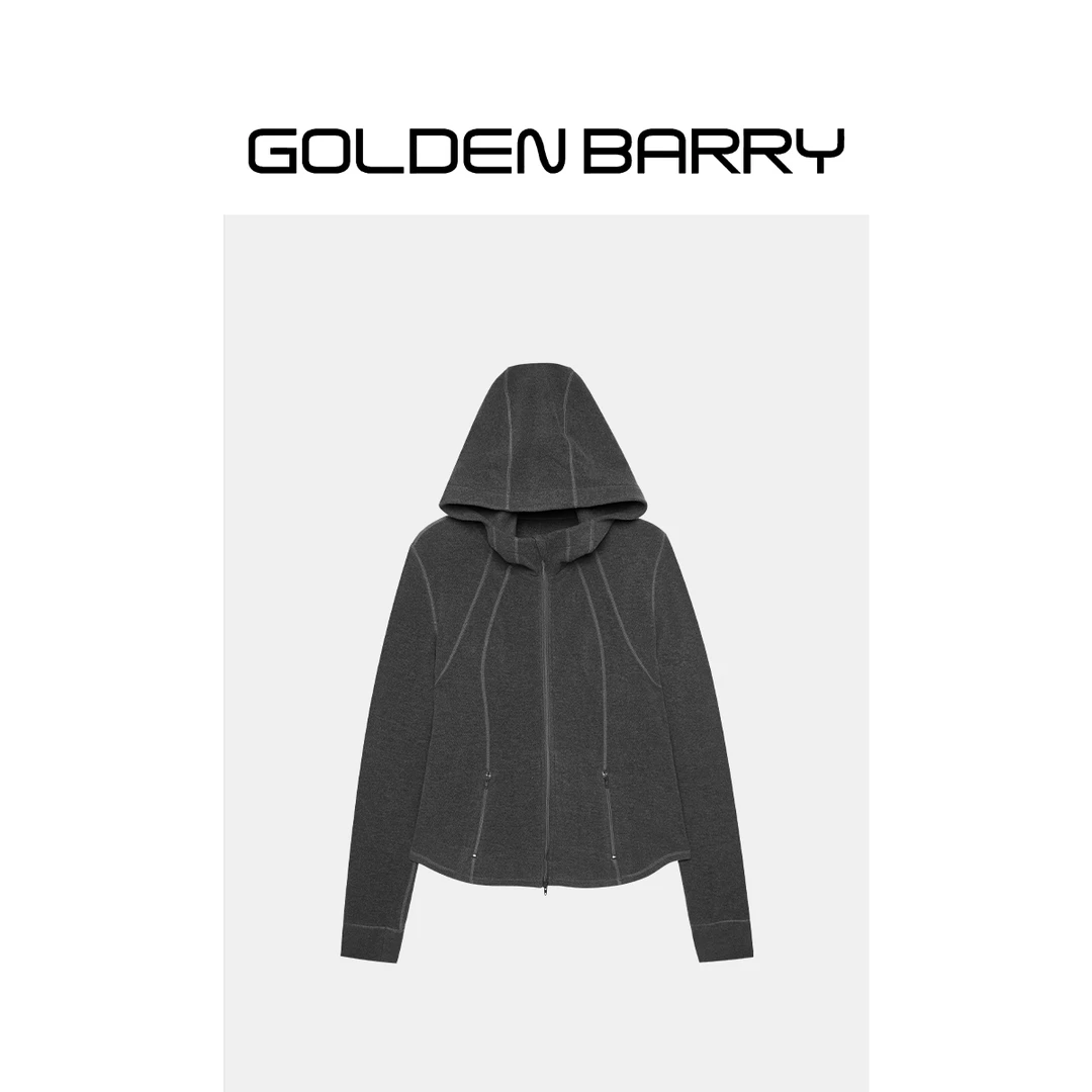 GOLDENBARRY|122164德绒双面显瘦分割设计外套