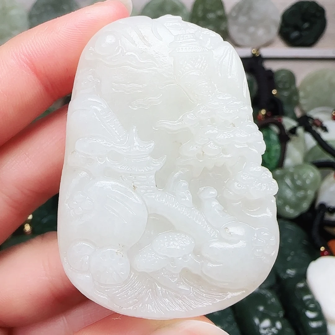 和田玉未镶嵌颈饰