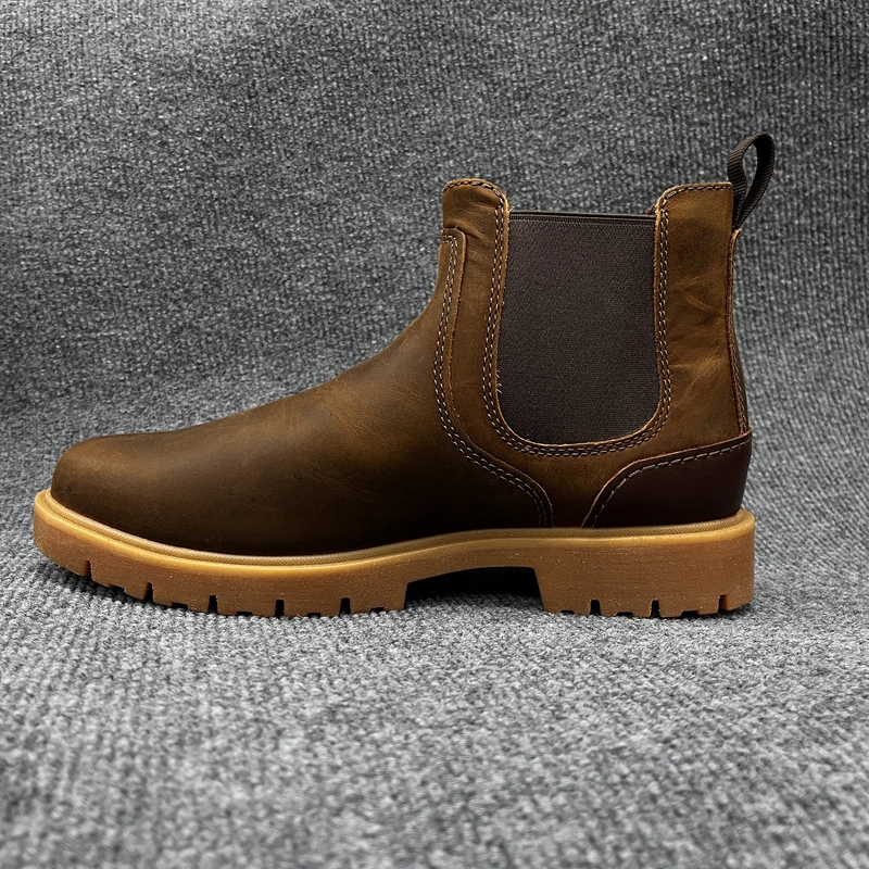 默认微瑕介意勿拍！时尚休闲男士油蜡皮切尔西靴-（G运动码）