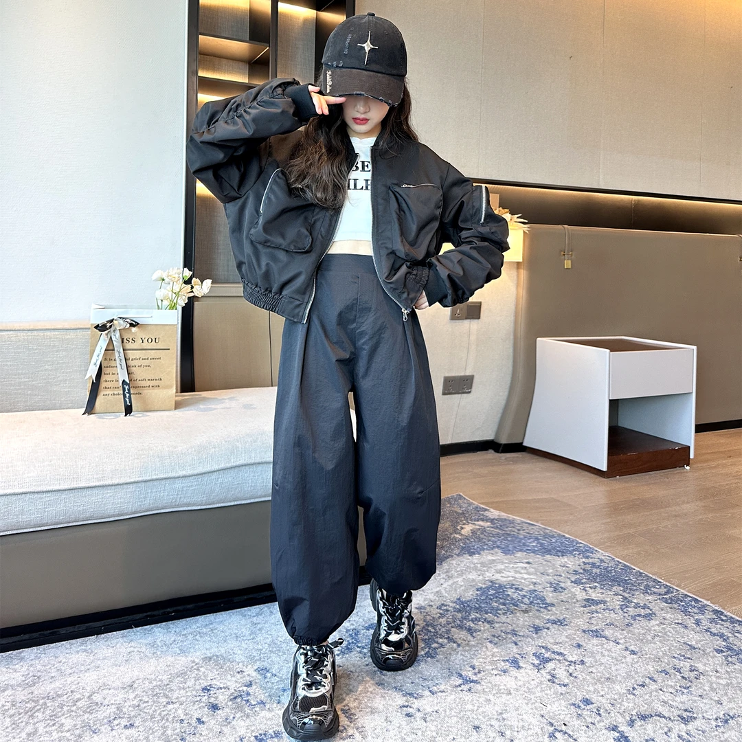 女童秋季外套2025新款洋气时尚高品质秋款衣服6-12岁中大童夹克潮