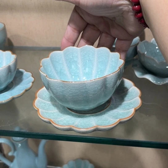 瓷片陶瓷茶具汝瓷茶具