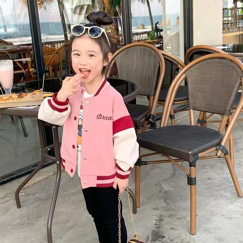 玛米玛卡童装女童外套春秋款2025新款春装夹克小女孩休闲宽松