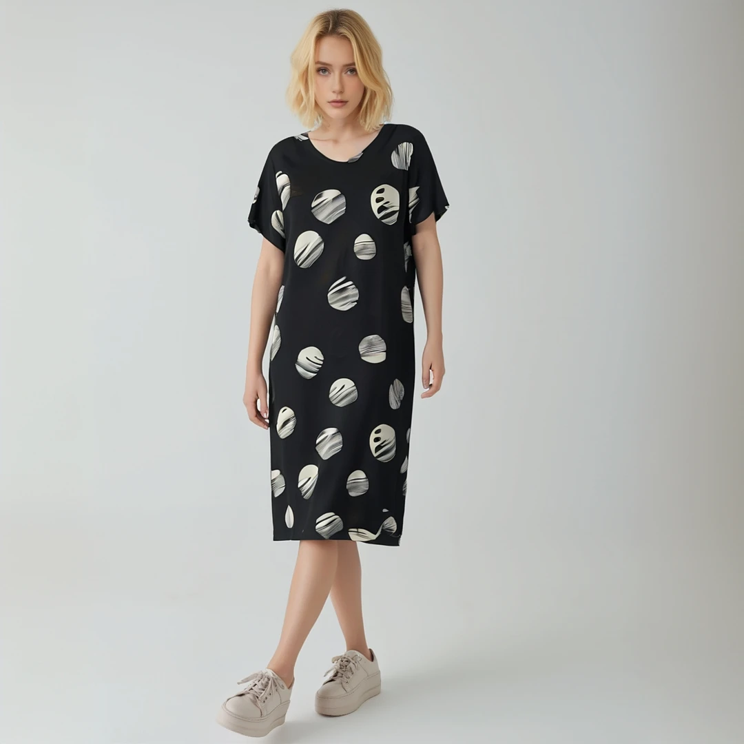 真丝桑蚕丝连衣裙女2025年新款高端大牌气印花夏季显瘦长裙子