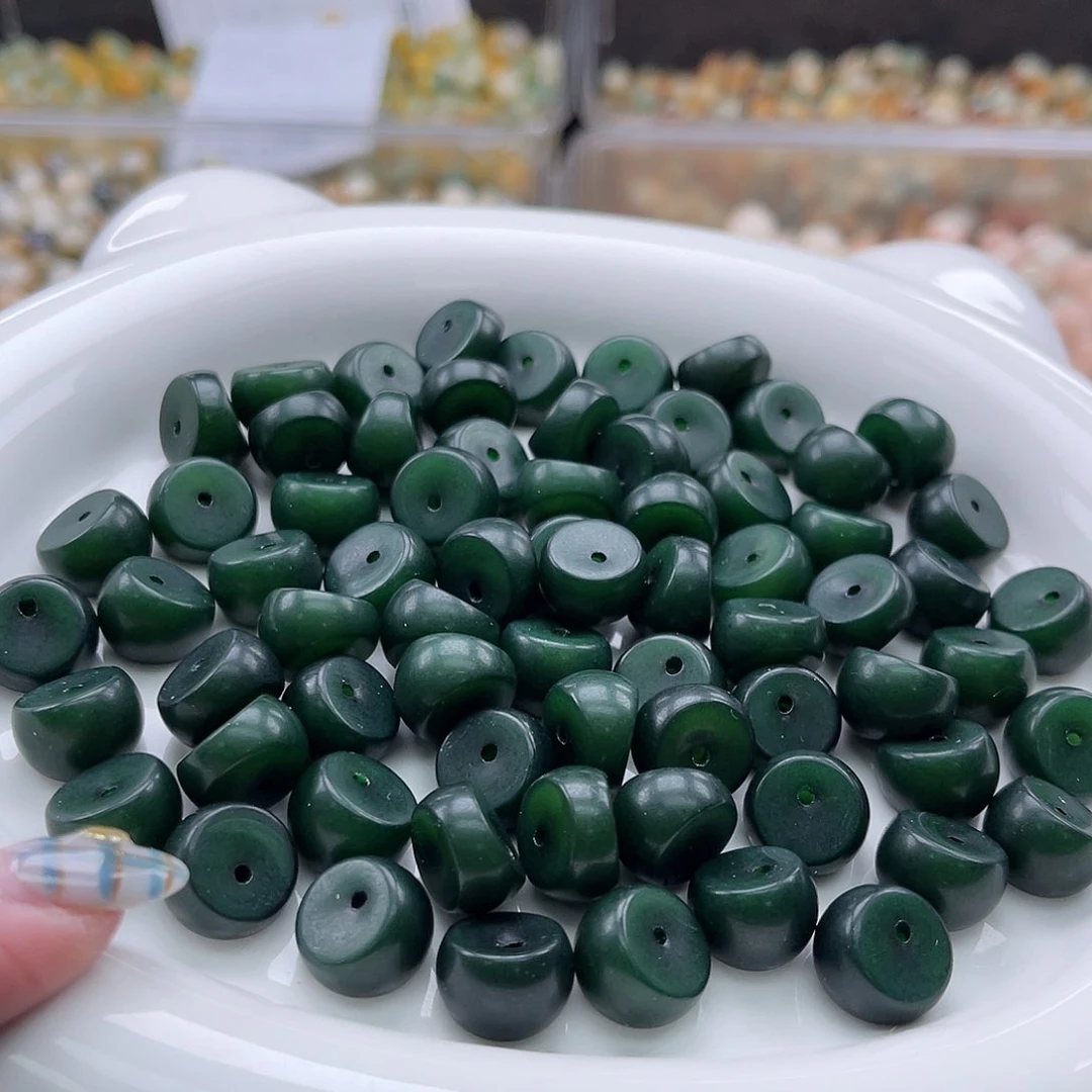 白玉菩提吊坠C/14mm/33颗绿色