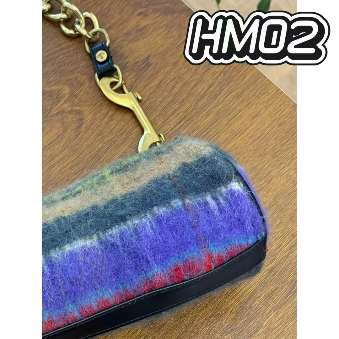 黄铜大理石项链  HM02【复古黄铜彩色格纹】腋下