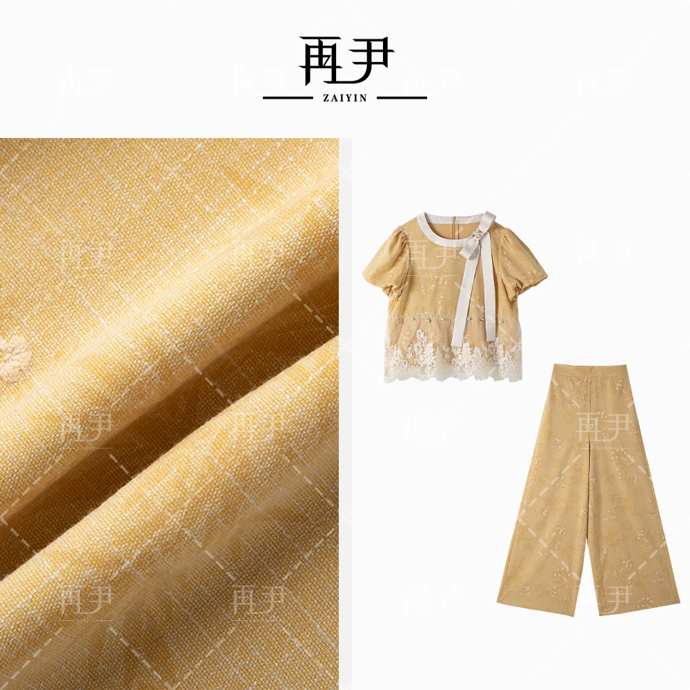 【满庭花开】气质时尚设计感新款休闲套装GY25XT120534
