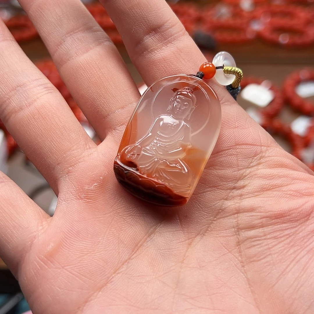 南红玛瑙未镶嵌手串大日如来川料冰飘