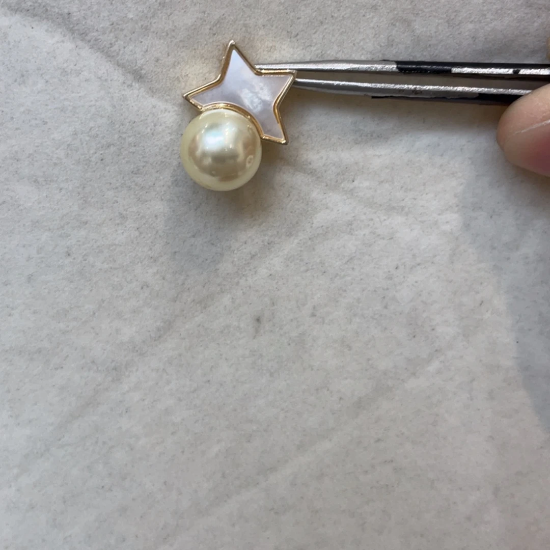 海水珍珠银S925镶嵌吊坠(不含链)