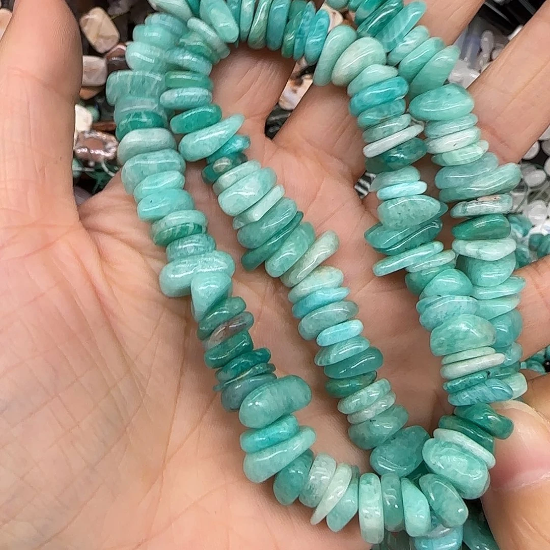 玛瑙/玉髓合金珠宝半成品天河石8-10mm一条随形