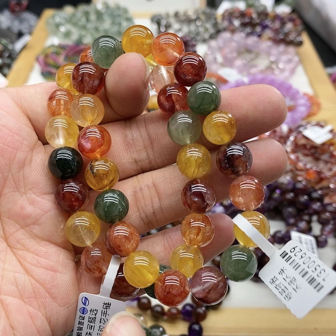 水晶手链未镶嵌多样性发货发一条