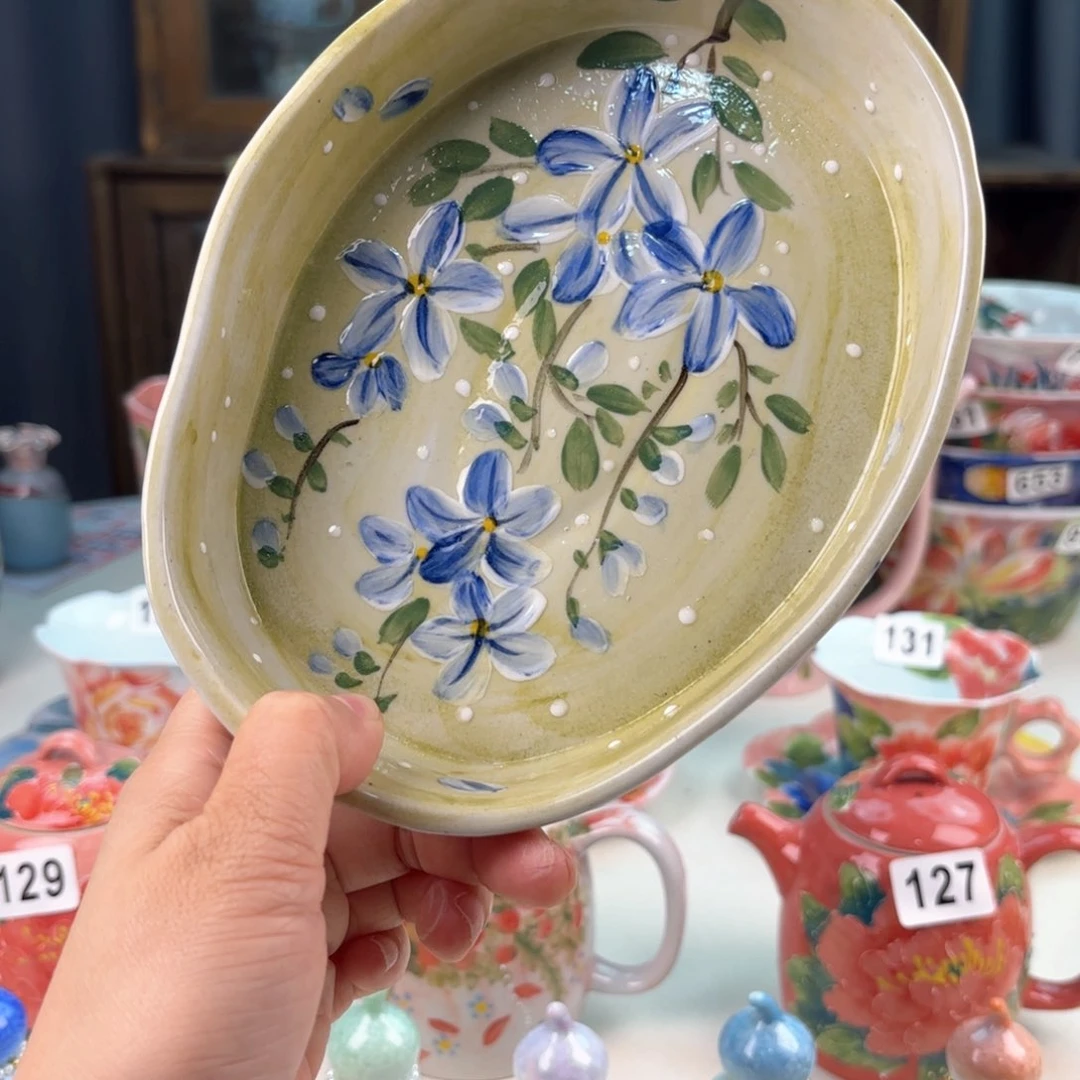 景德镇手绘高温釉下彩陶瓷茶具