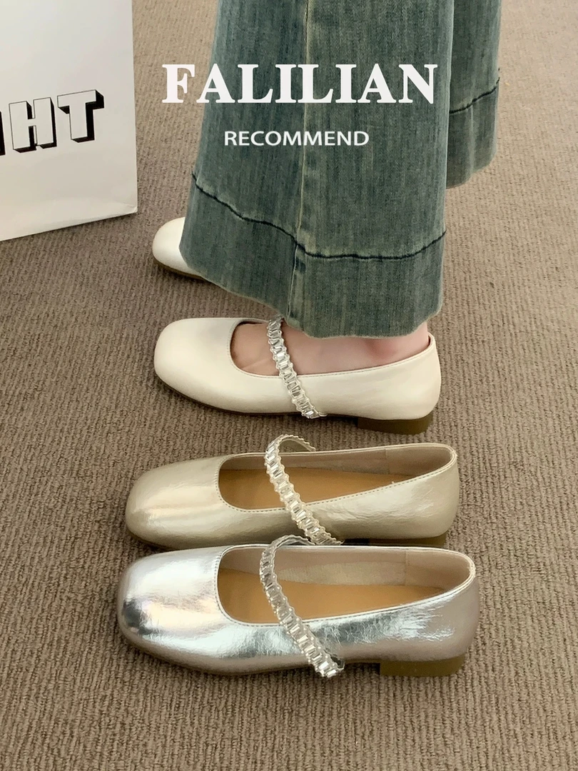 方头水钻玛丽珍2025夏季爆款气质晚晚法式一字带芭蕾鞋06