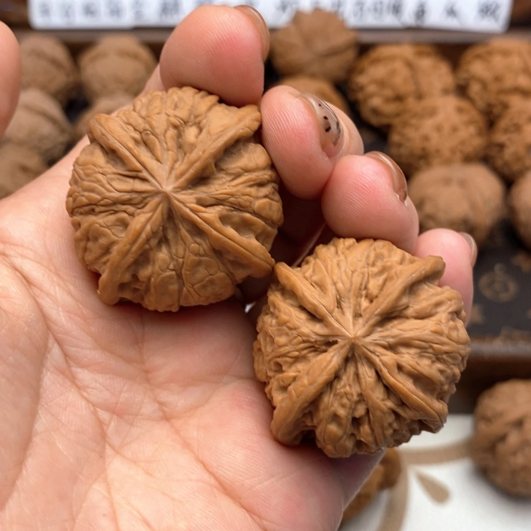 把件文玩核桃38尺全品雨花石正四