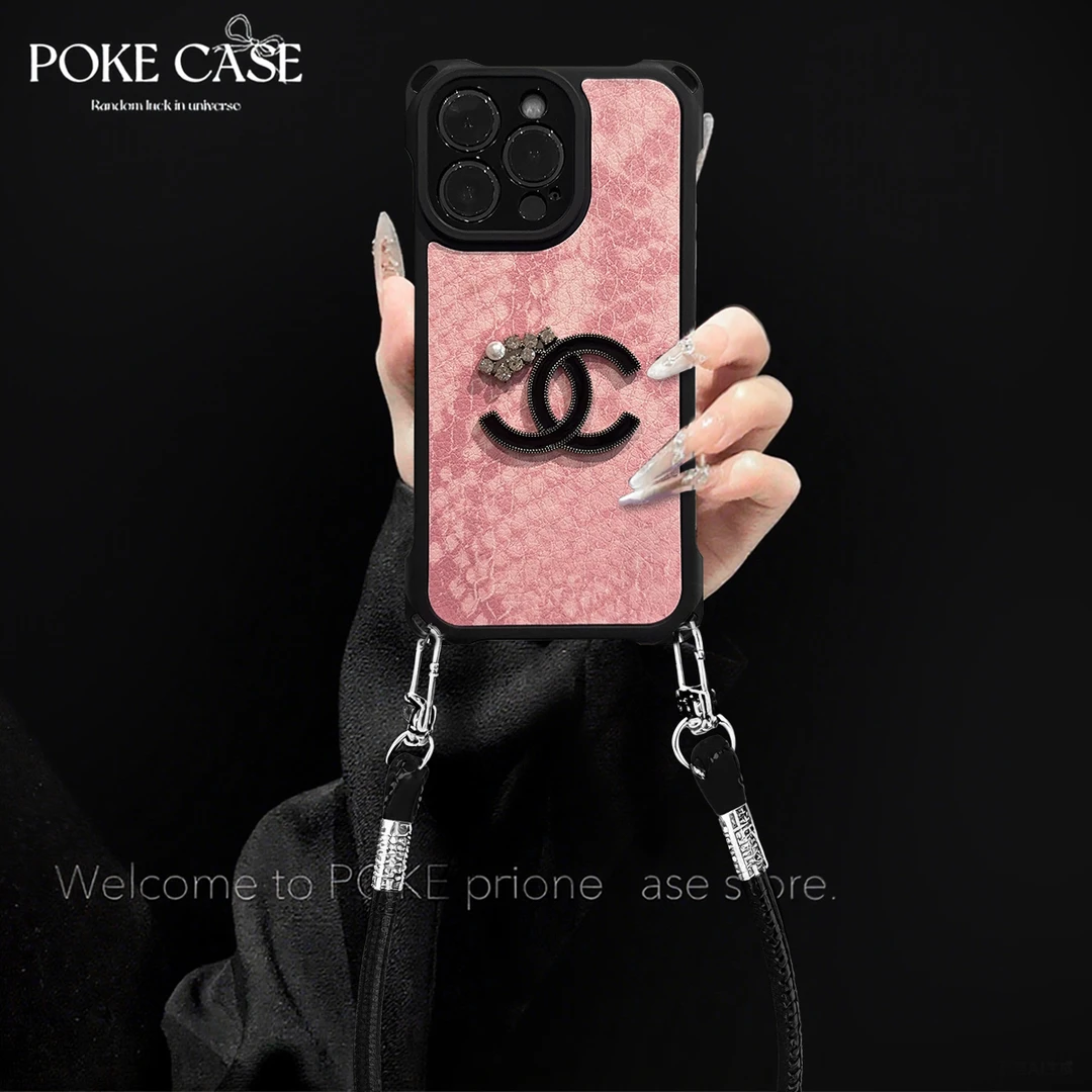 四角挂绳磨砂黑粉色蛇皮纹适用华为红米苹果vivo小米oppo手绳壳