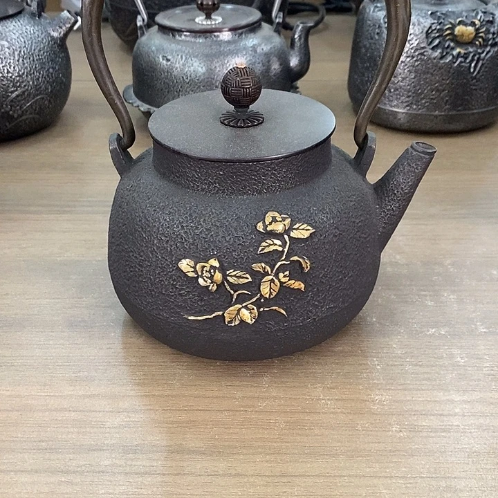 牡丹鎏金1200毫升纯手工打造