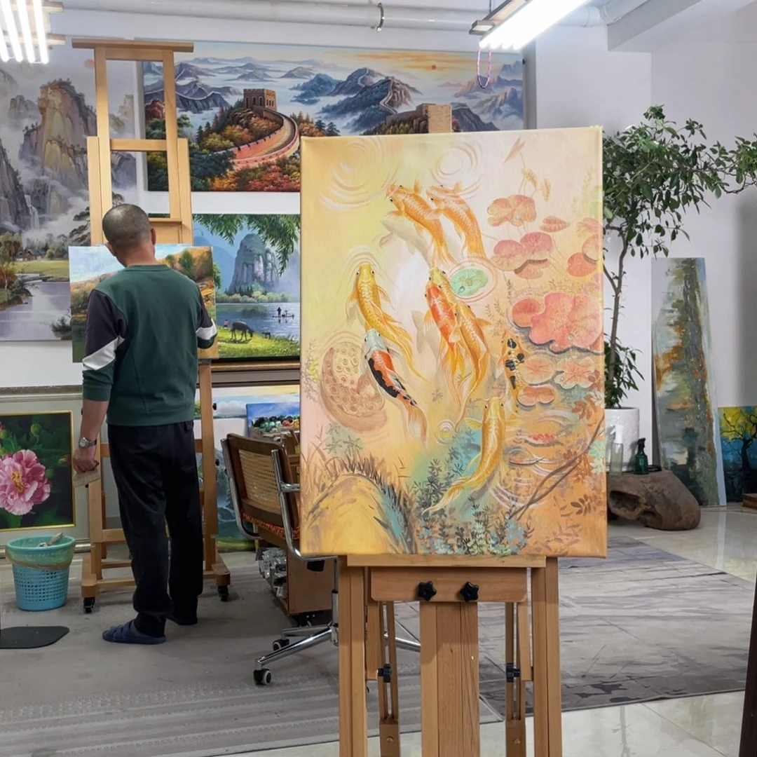 落地款油画作品入选