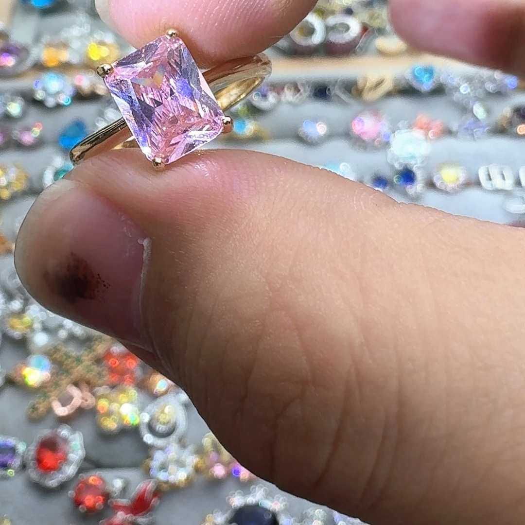 托帕石戒指银S925镶嵌