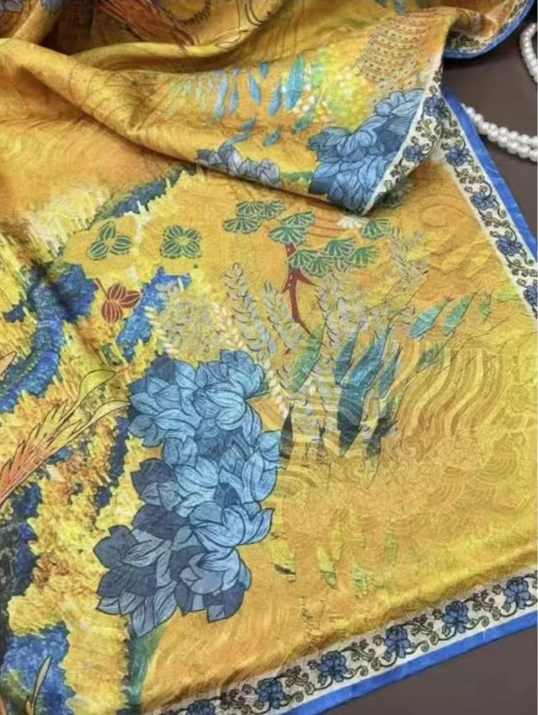 星悦｜凤凰于飞｜ 香云纱  保暖优雅百搭 140方巾4月