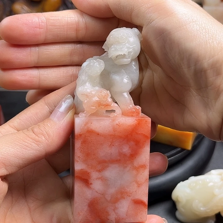 寿山石狮子印章章