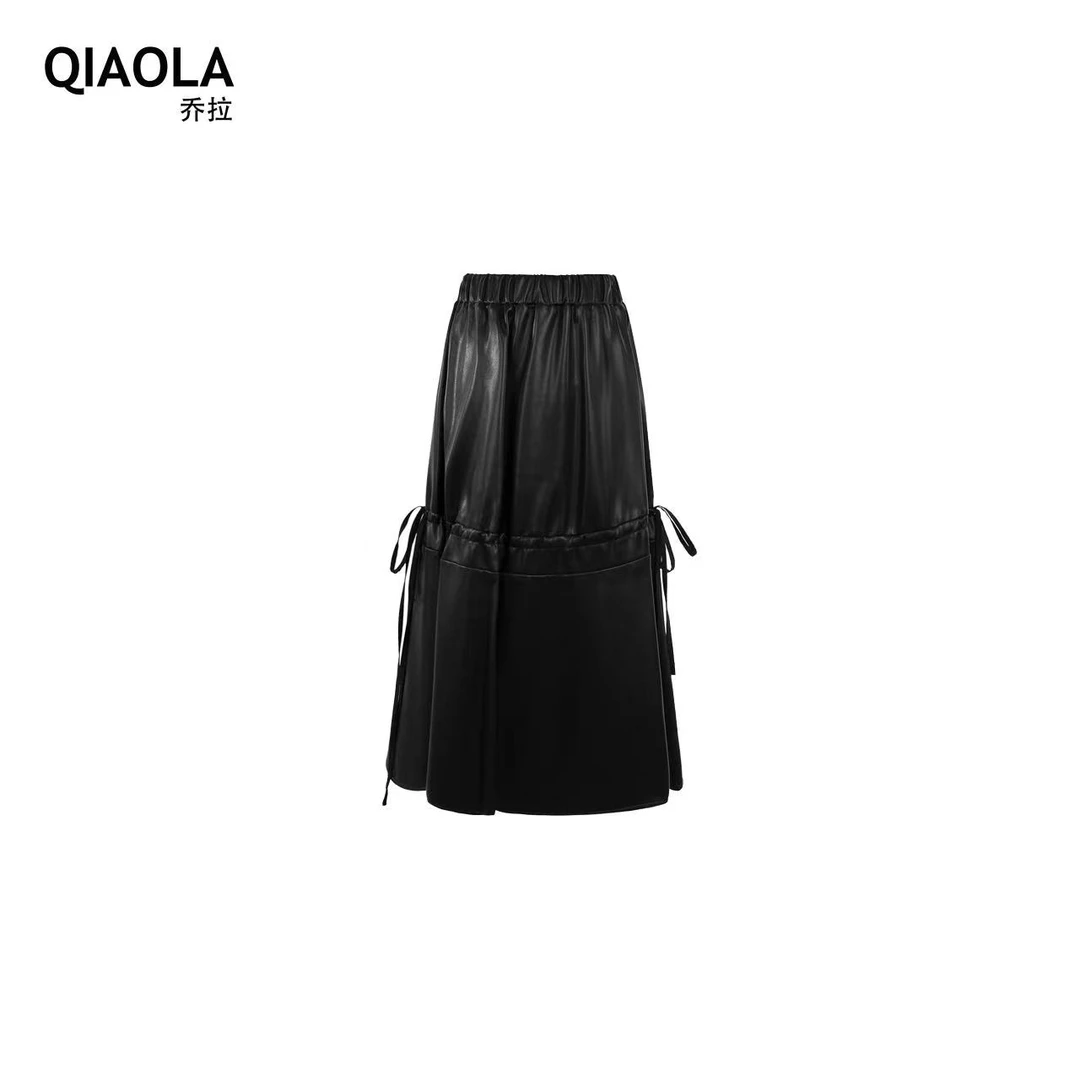 QIAOLA/乔拉【蓝猫小姐】秋冬季气质时尚修身显瘦百搭半身裙预售
