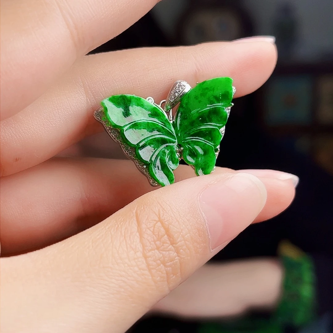 颈饰银S925镶嵌翡翠多样性