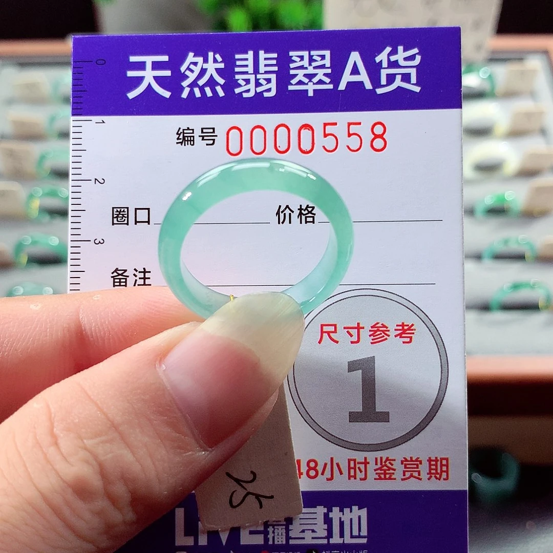 翡翠戒指未镶嵌25号