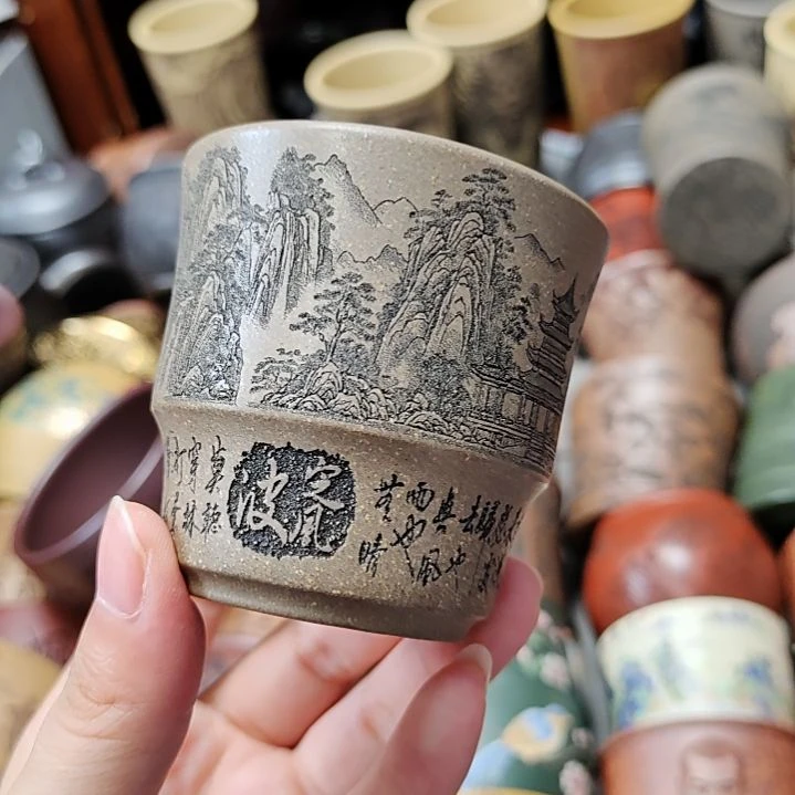 茶杯紫砂宜兴紫砂茶具正品