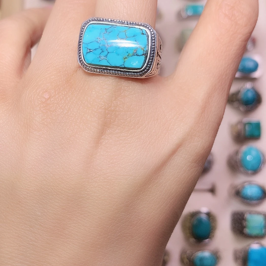 绿松石银S925镶嵌颈饰