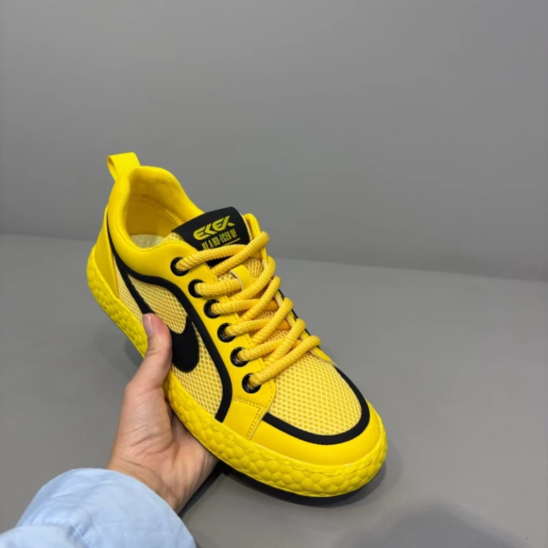 2025新款时尚百搭潮流运动鞋板鞋舒适男士休闲鞋子夏季透气网面潮