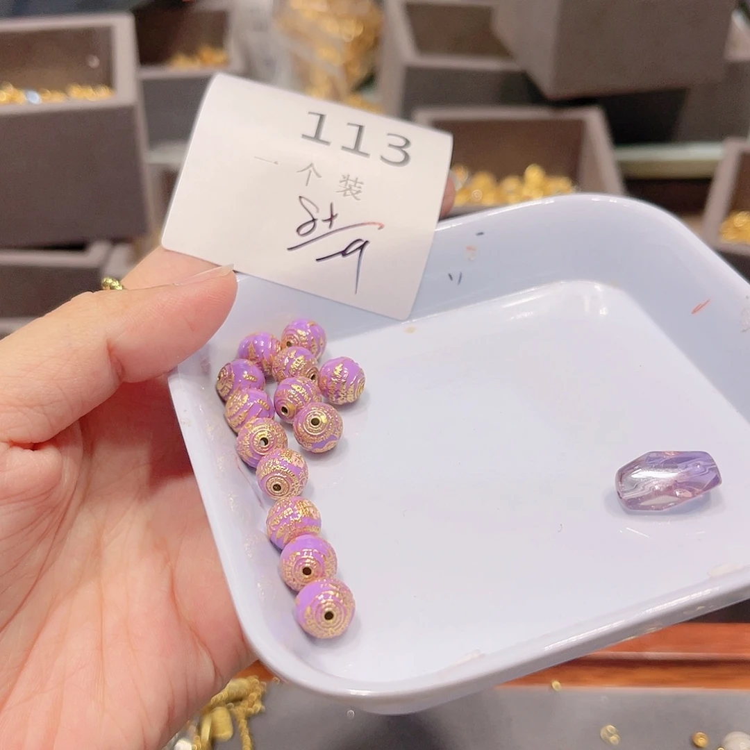 水晶珠宝半成品银S925镀金镶嵌113