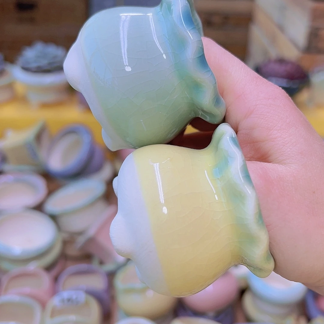 红陶陶瓷花盆满12包邮