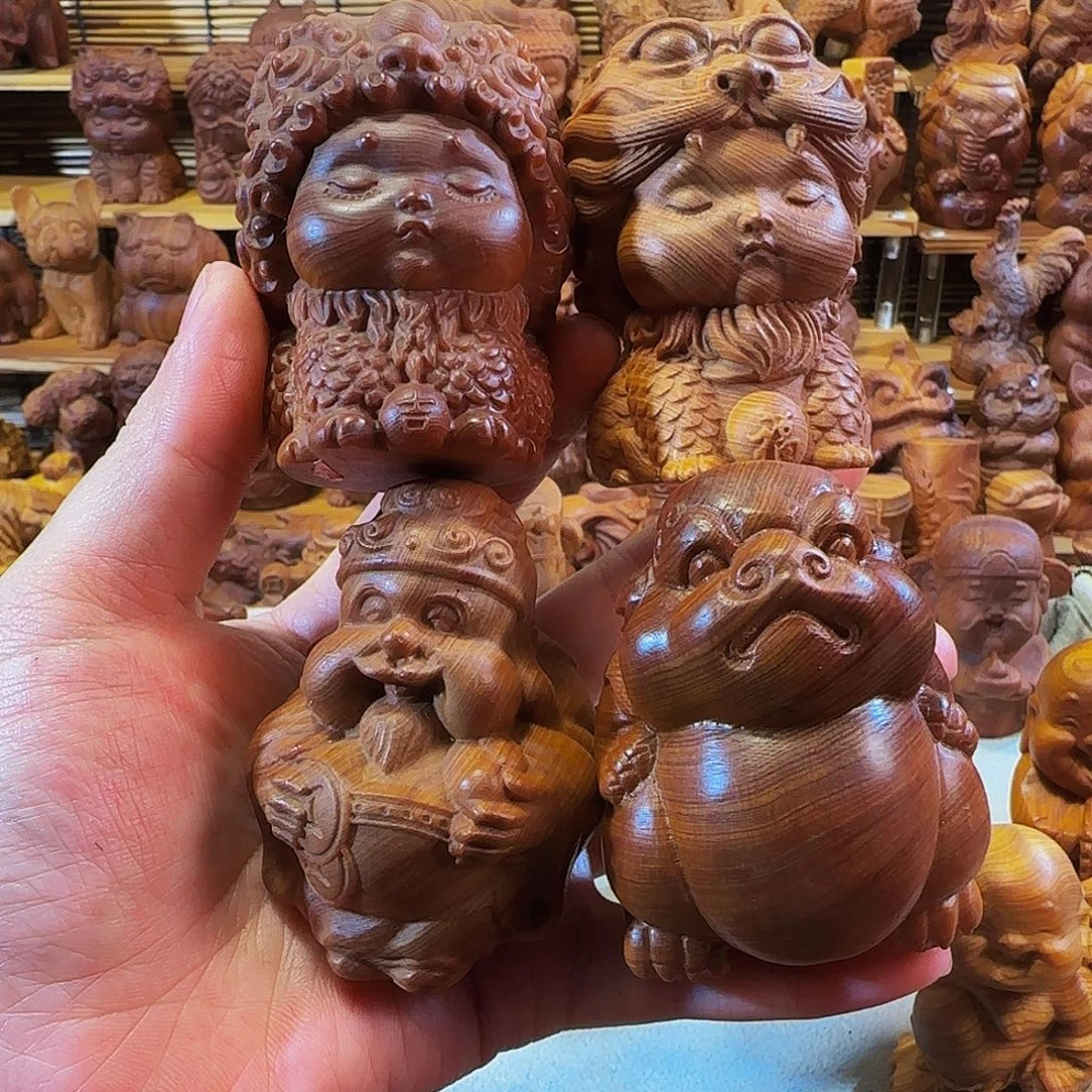 般***.柏木（崖柏）崖柏陈化老料手把件4个