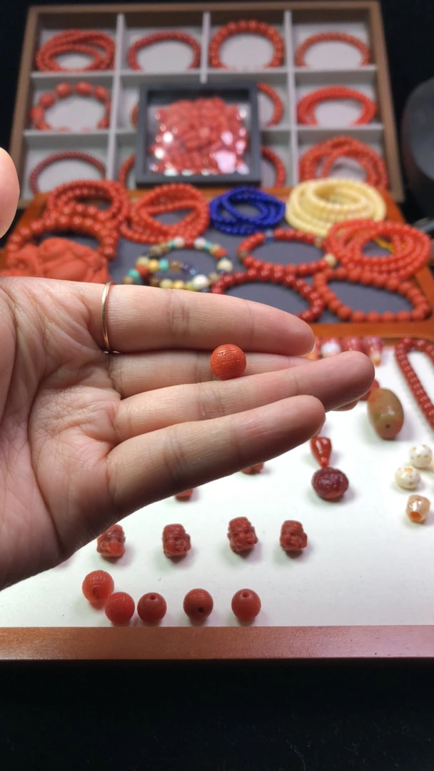 精工回纹珠，尺寸9mm