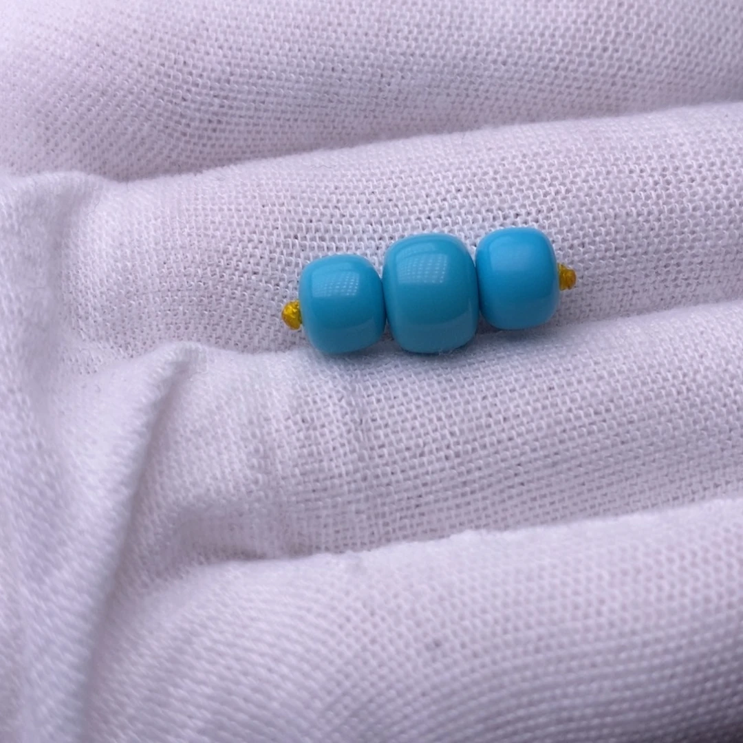 绿松石未镶嵌绿松石老型三通7.4-8.9