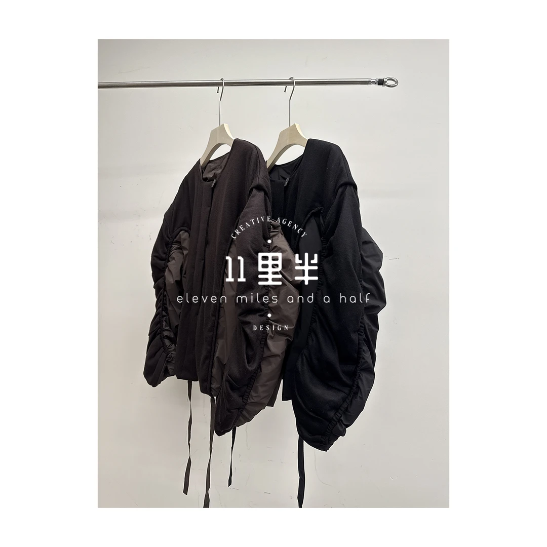 11里半&如懿【瑞雪】鹅绒全羊毛拼接外套简约轻奢洋气长袖羽绒服